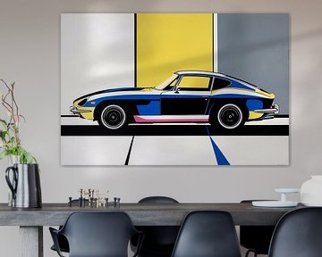 Klassieke auto in abstracte stijl van Art & Soul Creations