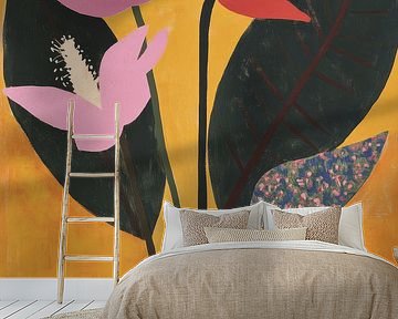 Still life with flowers in warm colours by Studio Allee