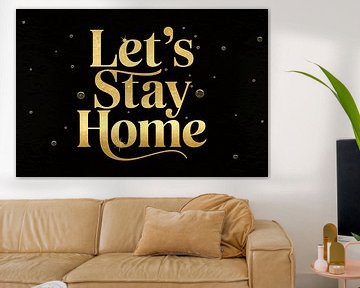 Luxe gouden thuisblijven ontwerp van Art & Soul Creations
