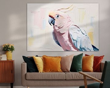 Oil painting of colourful cockatoo by Art & Soul Creations