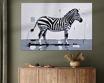 Minimalist black and white zebra print
