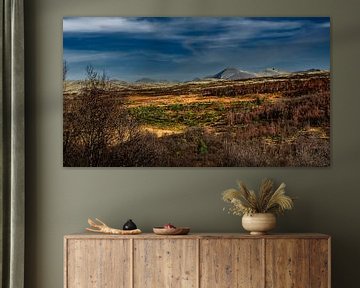Een bergketen in Rondane van Peter Jacek