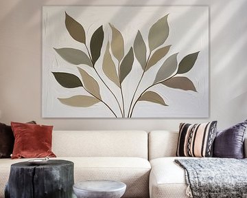 Minimalistisches Blattdesign in Erdtönen von Art & Soul Creations