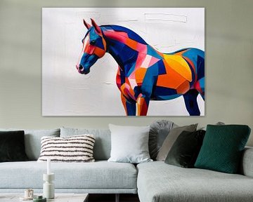 Abstract kleurrijk paard ontwerp van Art & Soul Creations