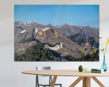 Chinese muur in berglandschap