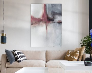 Roze wit abstract van Ela Szczepaniak