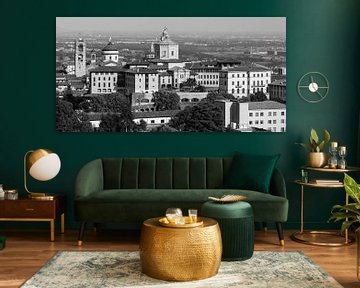 Città Alta stadsgezicht, Bergamo, Italië, Mono van Imladris Images