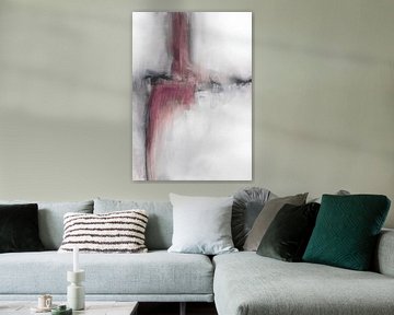 Roze wit abstract van Ela Szczepaniak