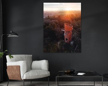 Bosbergtoren bij zonsopkomst van Erik Lei