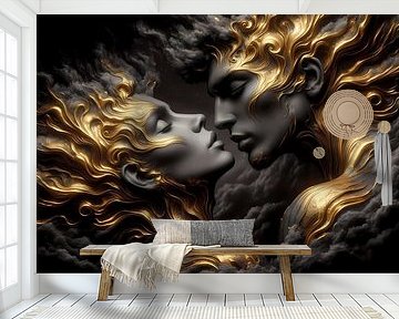 Geliefden in zwart en goud van ButterflyPix