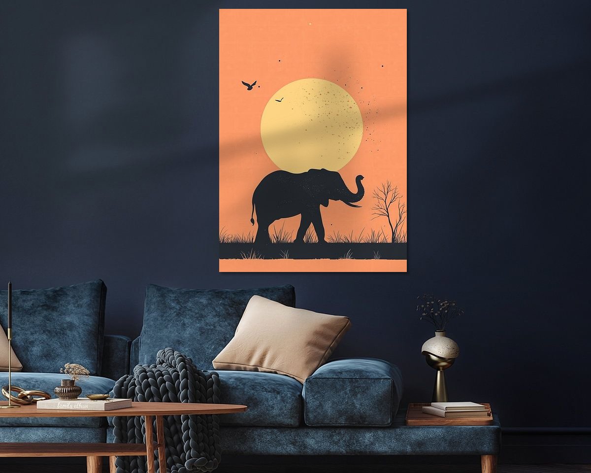 Voorbeeld van het werk in een kamer