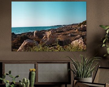 Landschap aan de kust, Paphos, Cyprus van Kingkev fotografie