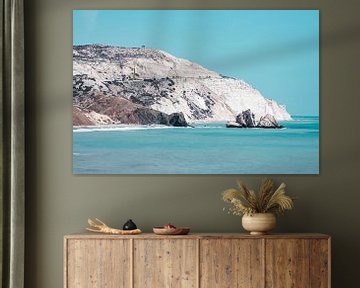 Landschap naast de Rots van Aphrodites aan de kust van Paphos, Cyprus van Kingkev fotografie