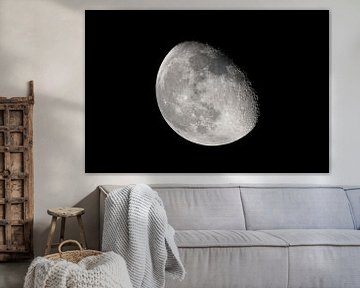 De maan van dichtbij met heel veel details. van Kingkev fotografie