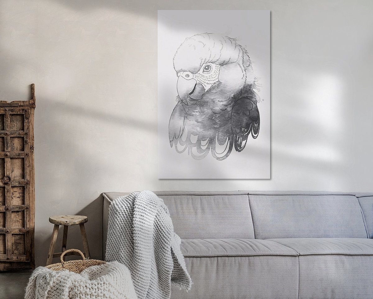 Voorbeeld van het werk in een kamer