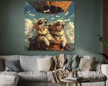 Golden retrievers op avontuur van Lauri Creates