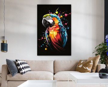 Kleurrijke illustratie van papegaai van Art & Soul Creations