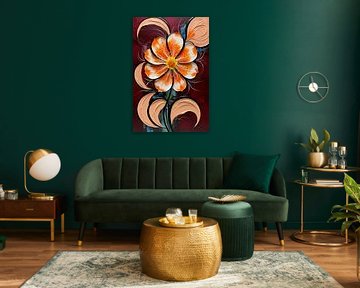 Levendige abstracte bloemkunst van Art & Soul Creations