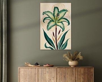 Aquarel bloem in groene tinten van Art & Soul Creations