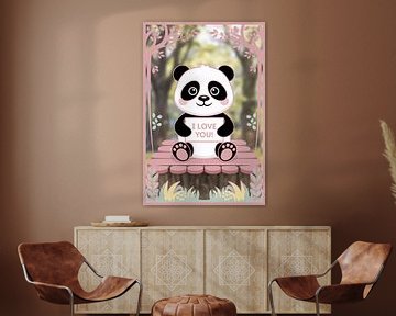 Schattige panda met boodschap van Art & Soul Creations