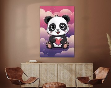 Panda met hart illustratie van Art & Soul Creations