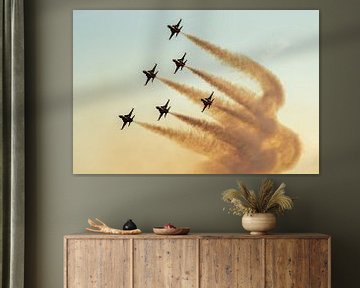 The Patrouille Suisse at sanicole sunset show 2024 van Arthur Bruinen