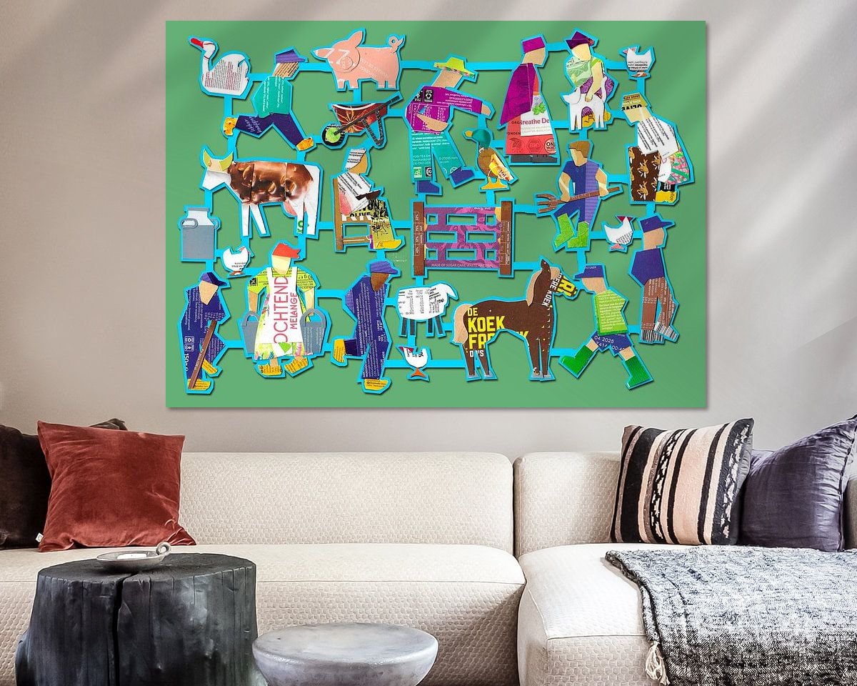 Voorbeeld van het werk in een kamer