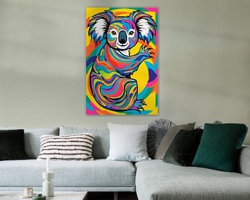 Imprimé koala abstrait et coloré sur Art & Soul Creations