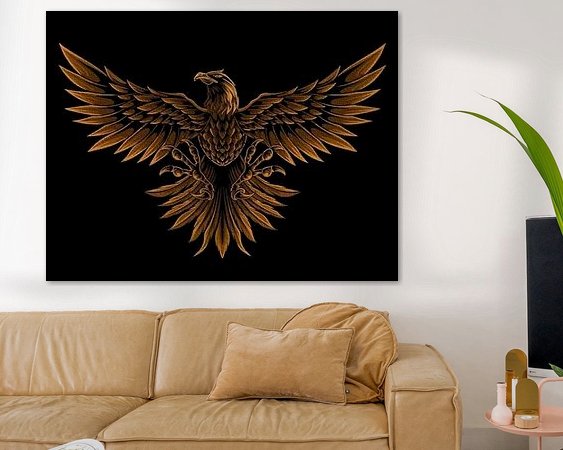 Voorbeeld van het werk in een kamer