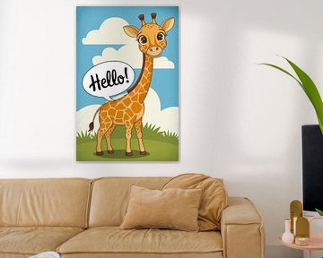 Schattige giraffe met tekstballon van Art & Soul Creations