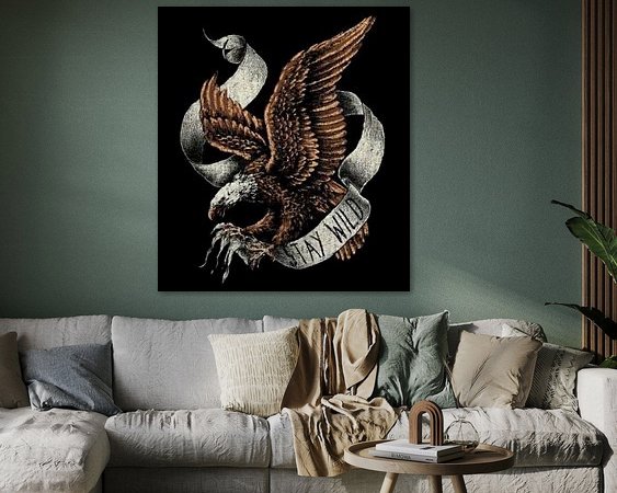 Voorbeeld van het werk in een kamer