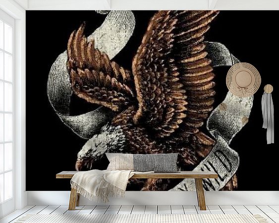 Voorbeeld van het werk in een kamer