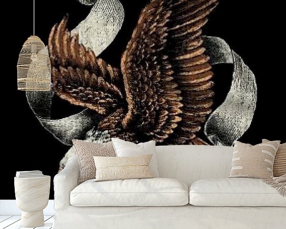 Voorbeeld van het werk in een kamer