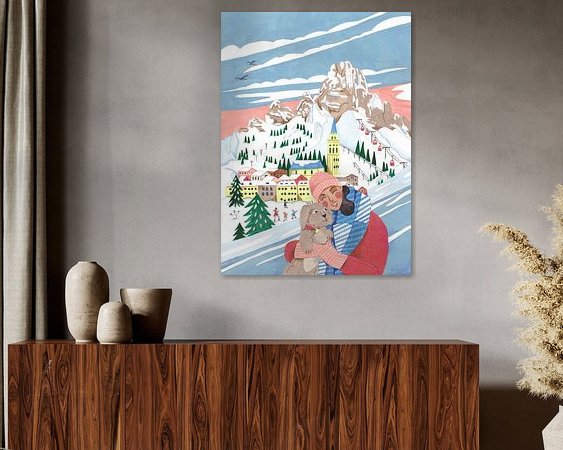 Voorbeeld van het werk in een kamer