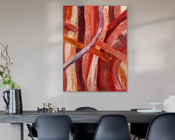 Boom meander rood van Kordula Werner