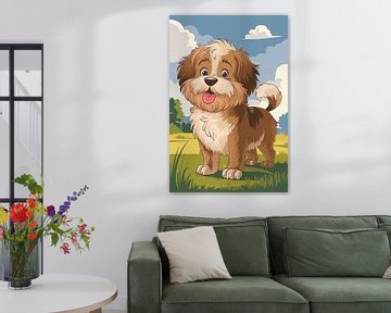 Schattige hond illustratie voor kinderkamer van Art & Soul Creations