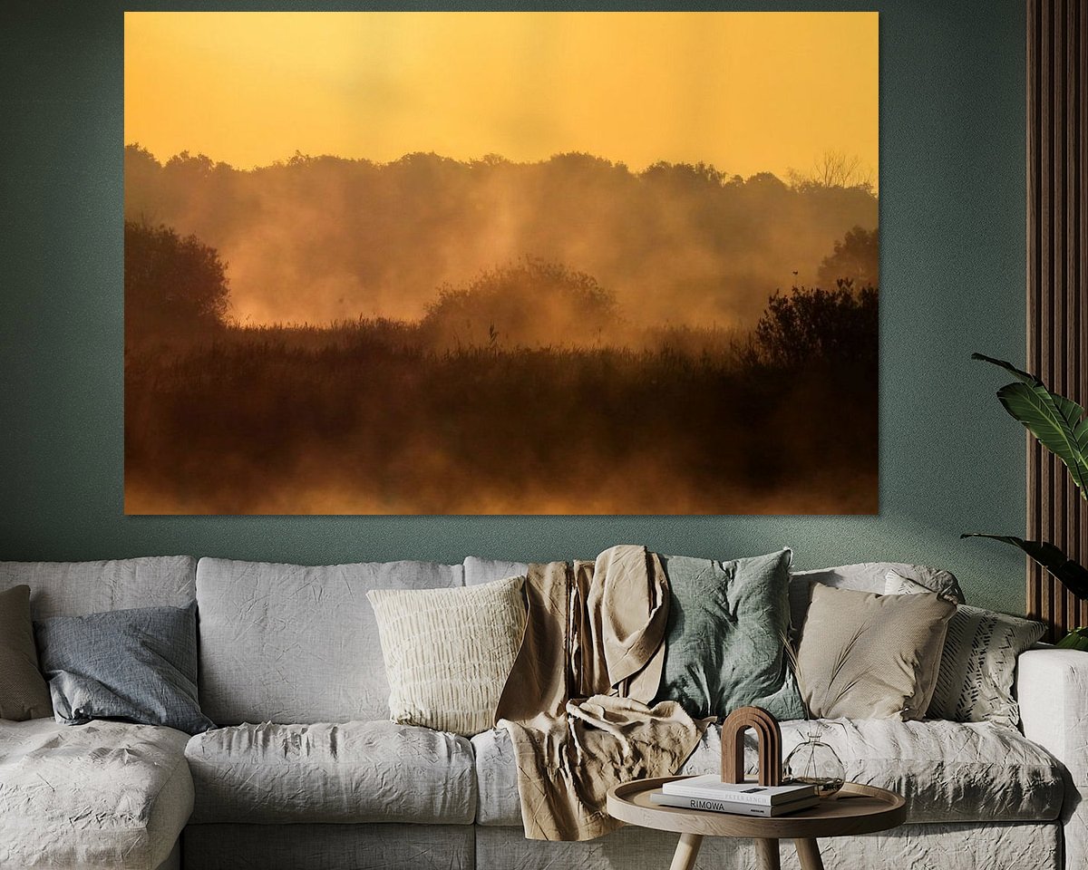 Voorbeeld van het werk in een kamer