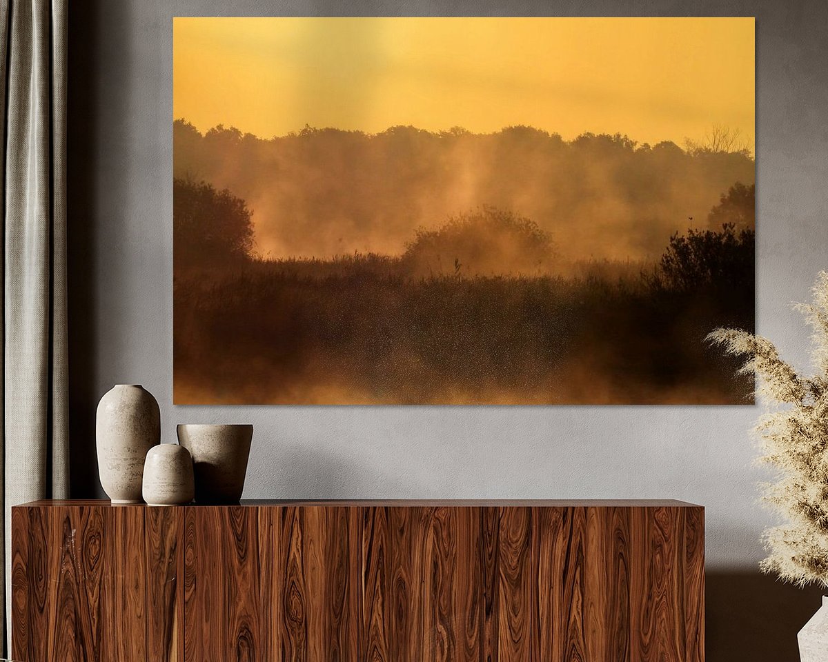 Voorbeeld van het werk in een kamer