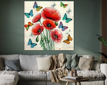 Red poppeis Klaprozen