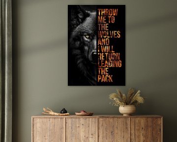 Wolf Diermotivatie Geel van Quotes Motivation