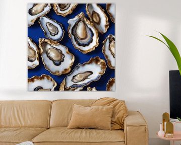 Golden oysters with pearl. by J.a Dijkstra