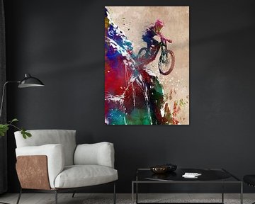 BMX rijder sport kunst #sport #bike van JBJart Justyna Jaszke
