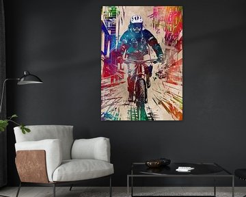 Stadsfiets sport kunst #fiets van JBJart Justyna Jaszke