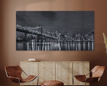New York Skyline - Queensboro Bridge (3) van Tux Photography