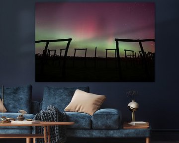 Northern lights at the Pömmelte ring shrine by Stephan Schulz