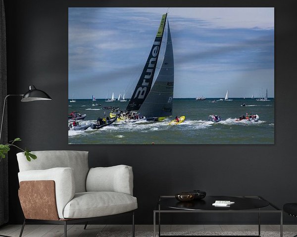 De  start van de Volvo Ocean Race, team Brunel 2015