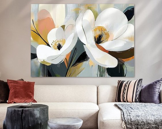 Voorbeeld van het werk in een kamer