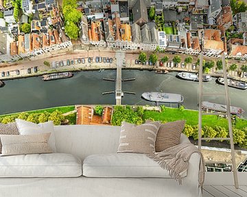 Zwolle Thorbeckegrcht from above during summer by Sjoerd van der Wal Photography
