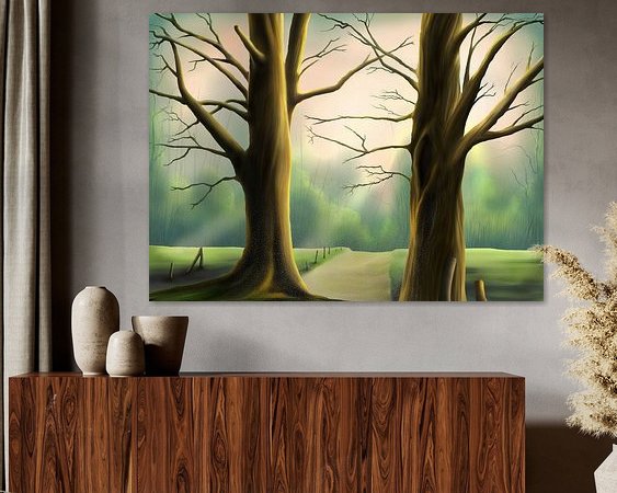 Voorbeeld van het werk in een kamer