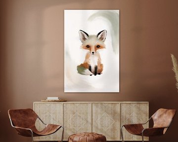 Schattige illustratie van een vosje